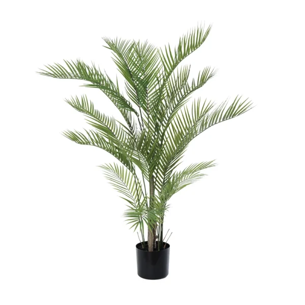 Artificial Areca Palm Plant – 3ft to 6ft sizes Indoor Decorative Plant with Black Plastic Pot